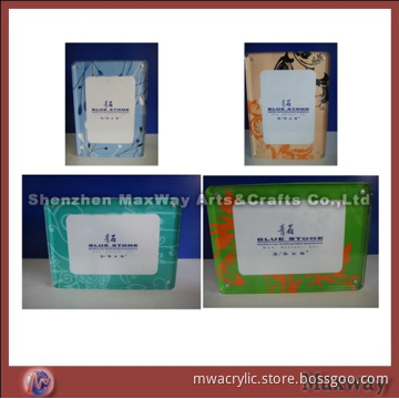 Transparent 4"*6" Lucite Photo/Picture Frame of Different Colors